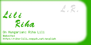 lili riha business card